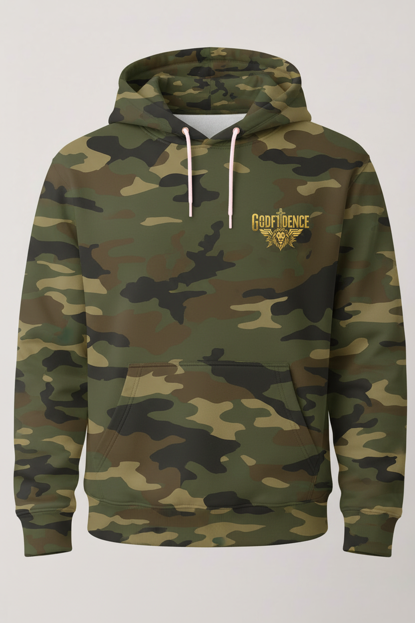Camo Hoodie - Pink Style Reference Left Chest Logo