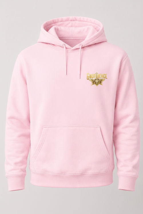 Godfidence Pink Hoodie - Left Chest Logo